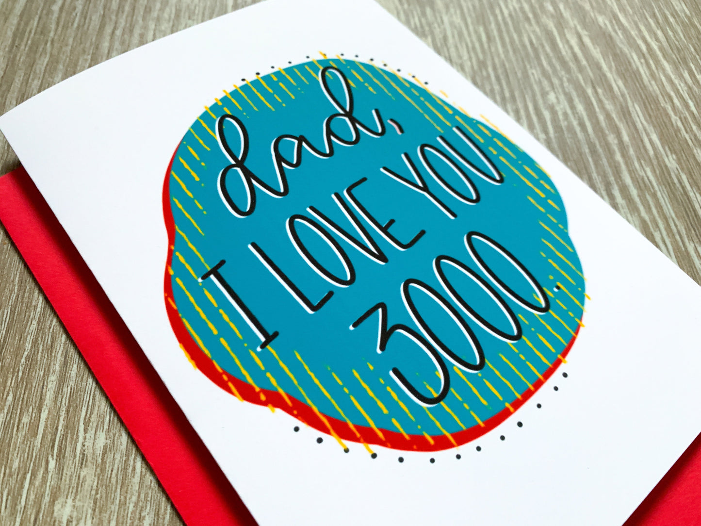 Marvel Inspired Father's Day Card Love You 3000 by StoneDonut Design