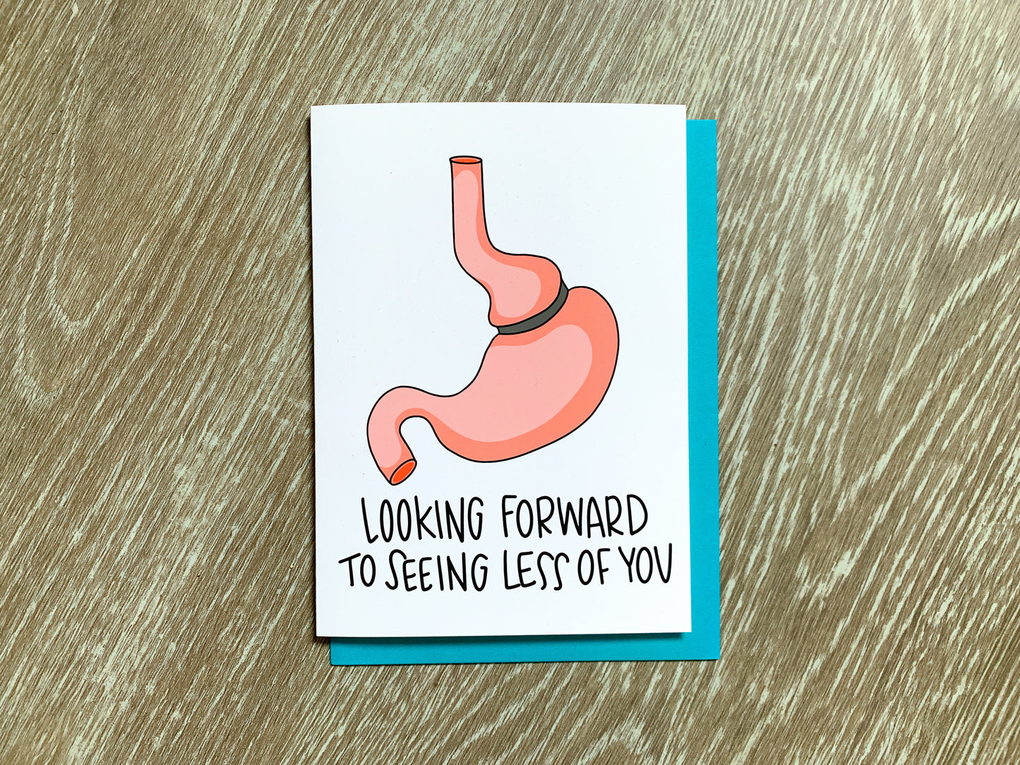 Lap Band Stomach Stapling Weight Loss Surgery Card by StoneDonut Design