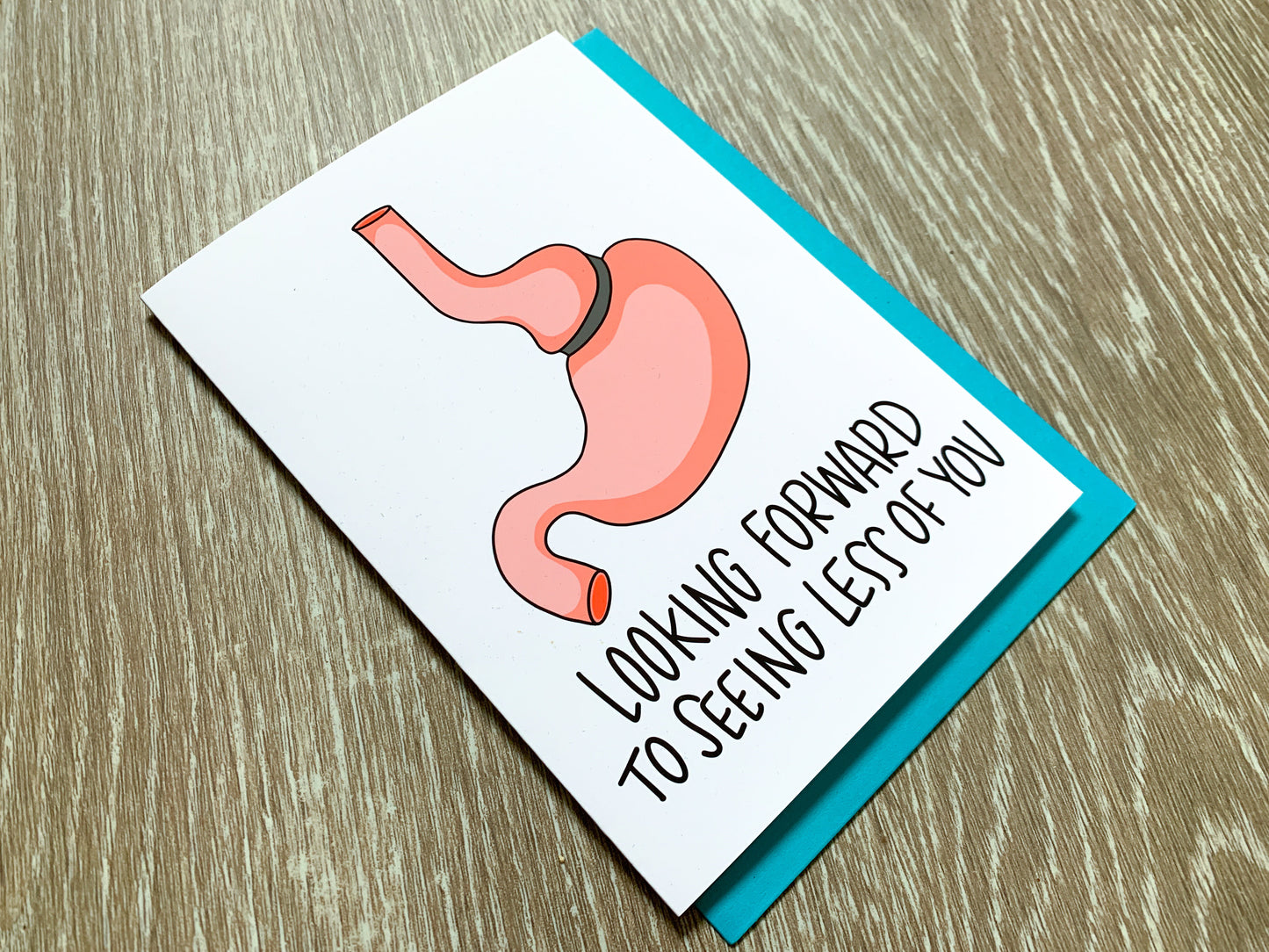 Lap Band Stomach Stapling Weight Loss Surgery Card by StoneDonut Design