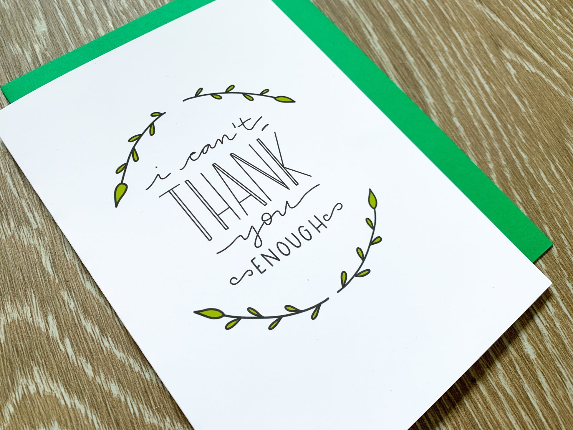 Simple Handmade Thank You Card by StoneDonut Design – Stone Donut Design