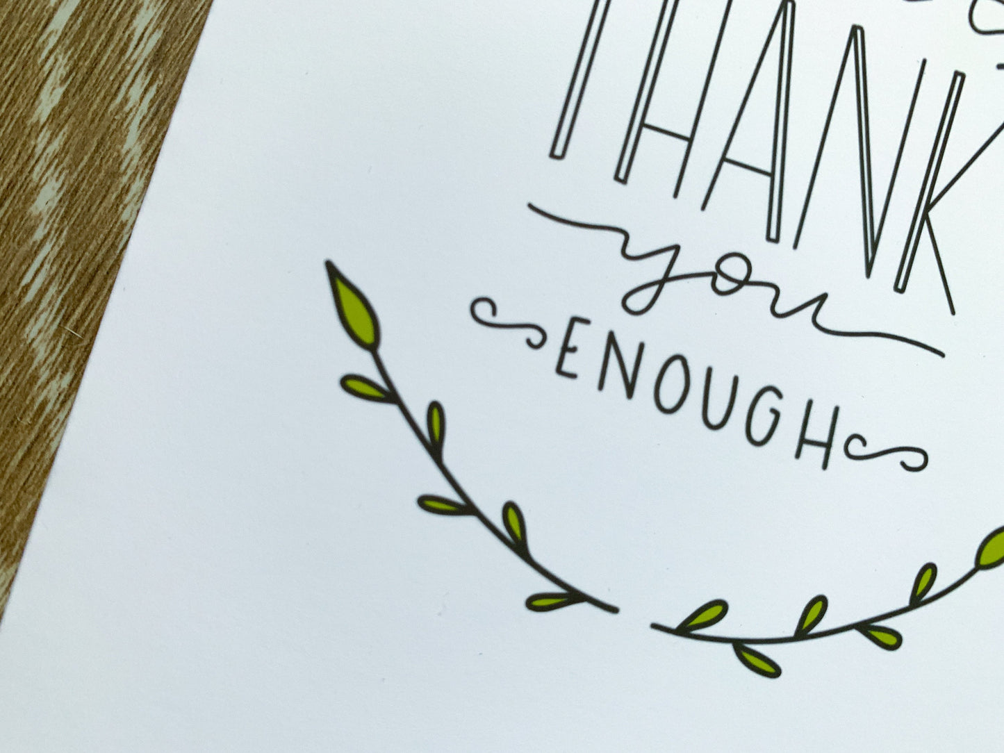 Simple Handmade Thank You Card by StoneDonut Design