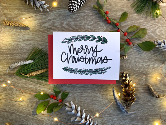 Nordic Christmas Handmade Holiday Card by StoneDonut Design