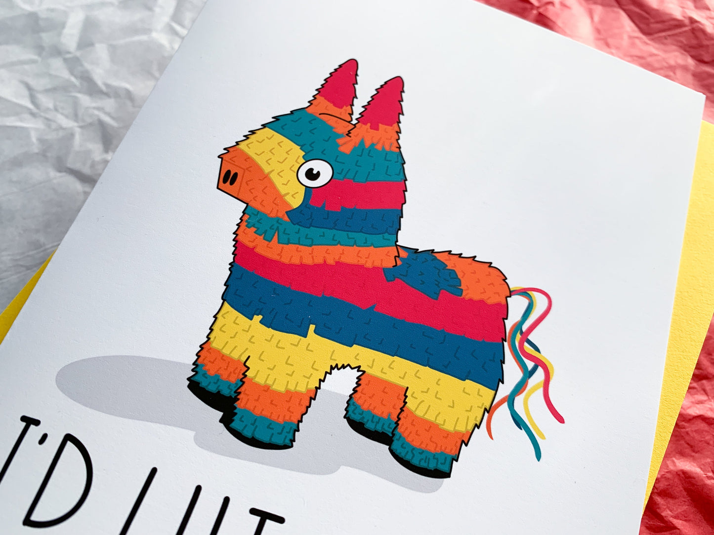 I'd Hit That Sexy Piñata Handmade Valentine Card by StoneDonut Design