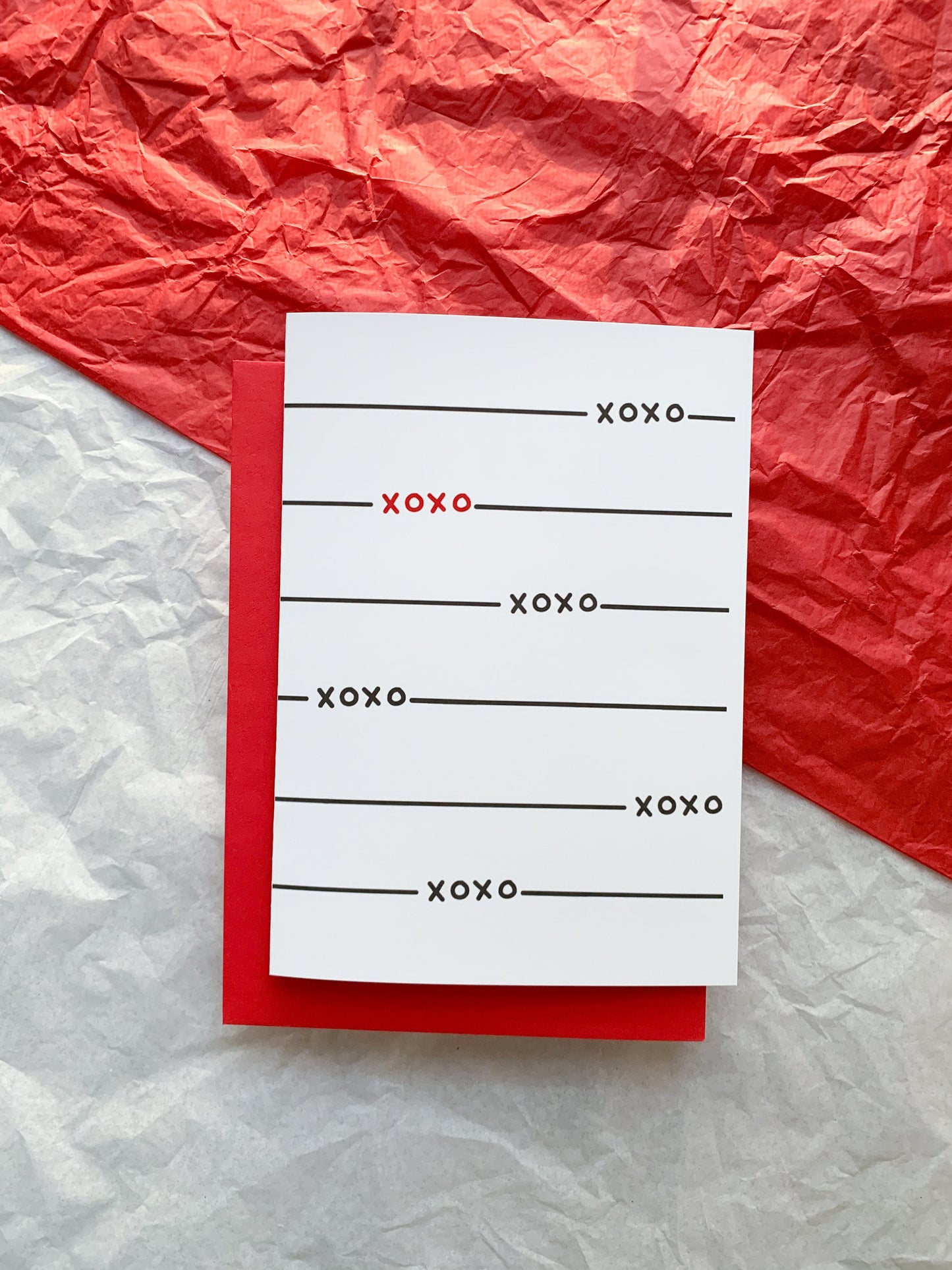 xoxo Simple Handmade Valentine by StoneDonut Design