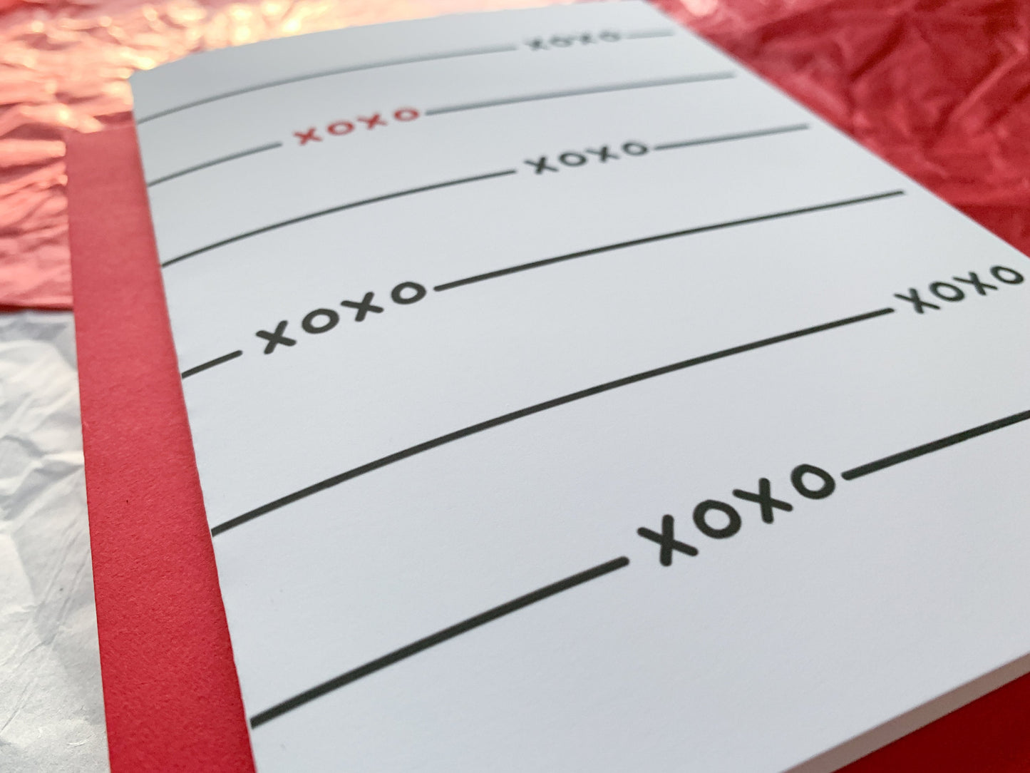 xoxo Simple Handmade Valentine by StoneDonut Design