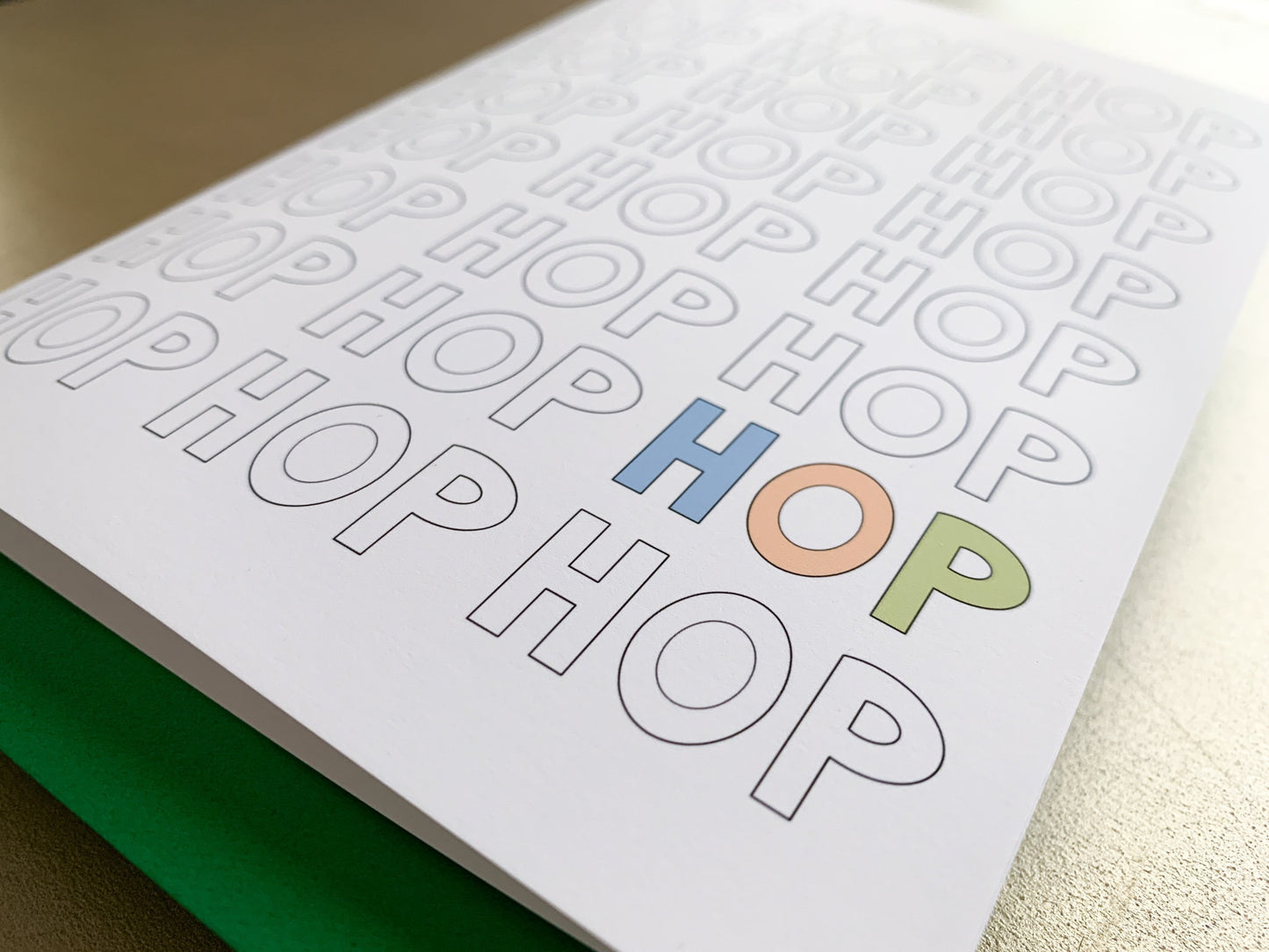 Simple Handmade Easter Hop Card by StoneDonut Design