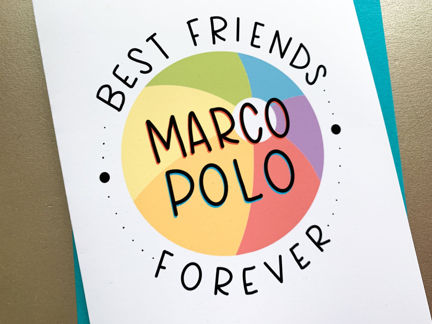 Social Distancing Best Friend Marco Polo Card by StoneDonut Design