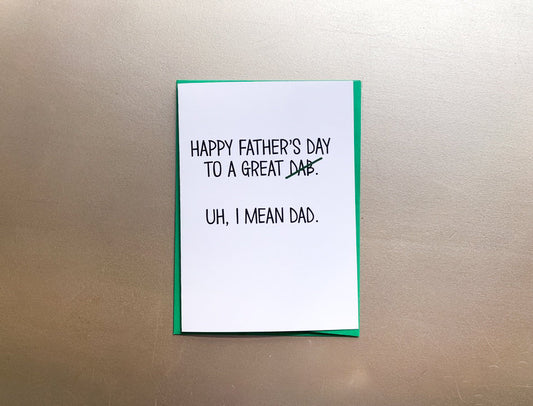 Funny Handmade Cannabis Father's Day Cards You're a Great Dab by StoneDonut Design