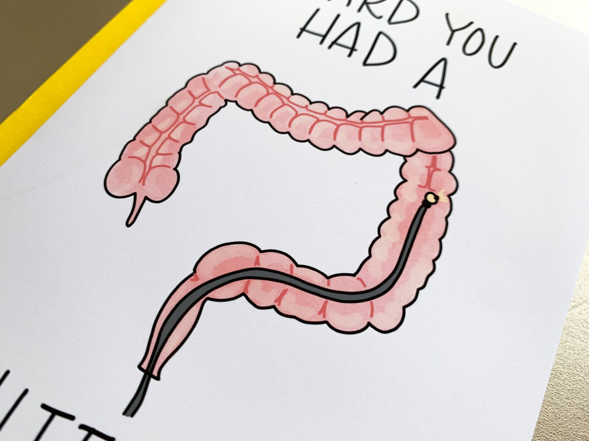 Colonoscopy Sticker Designs Shitty Day Funny Handmade Colonoscopy Card by StoneDonut Design – Stone ...