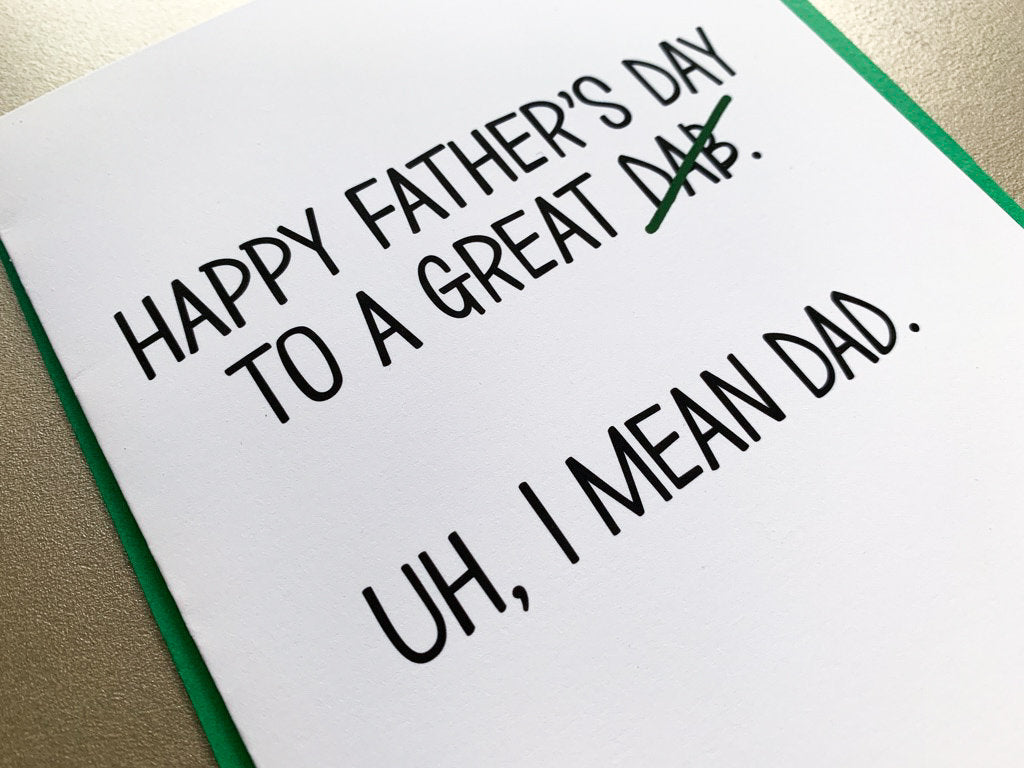 Funny Handmade Cannabis Father's Day Cards You're a Great Dab by StoneDonut Design