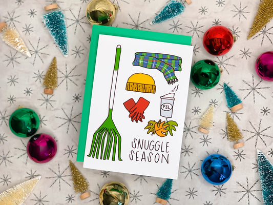 Snuggle Season Blank Note Card by StoneDonut Design
