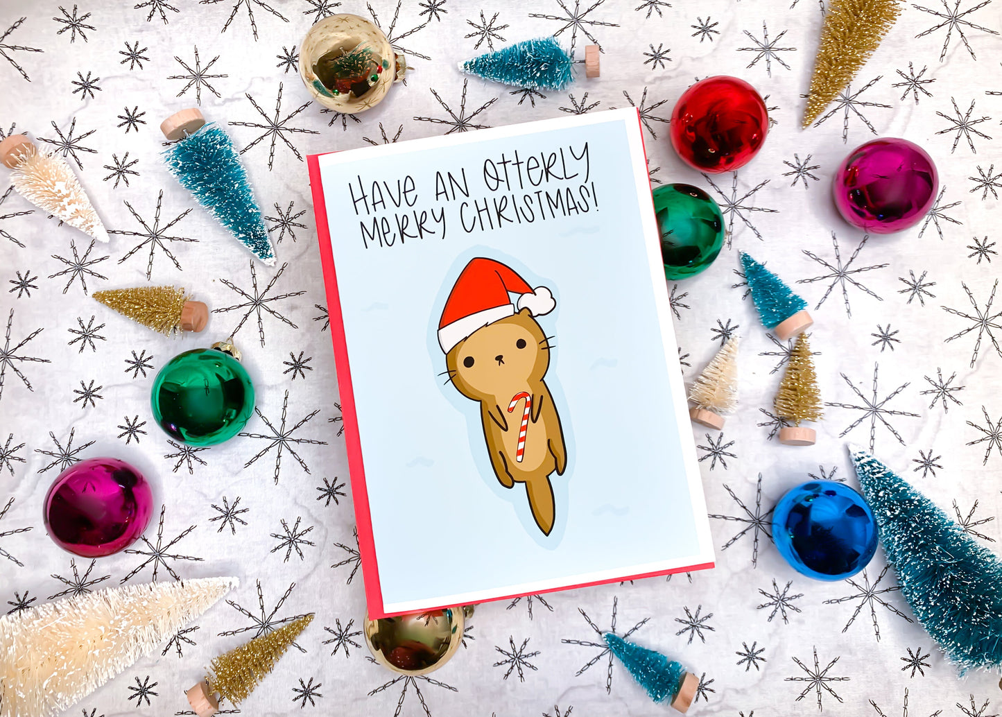 Otterly Merry Christmas Card by StoneDonut Design