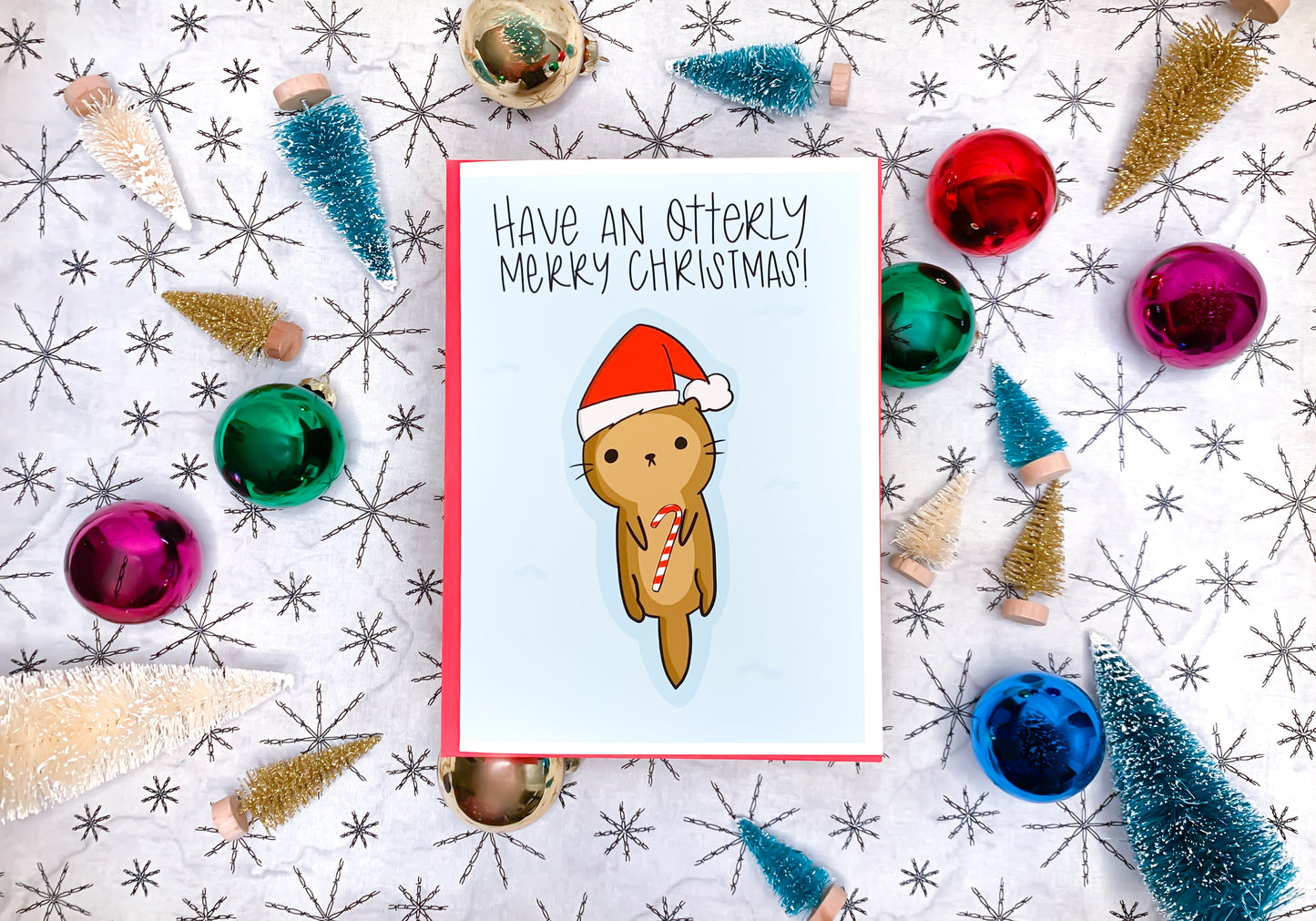 Otterly Merry Christmas Card by StoneDonut Design