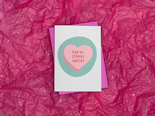 You're Sponge Worthy Seinfeld-Inspired Valentine's Day Card by StoneDonut Design