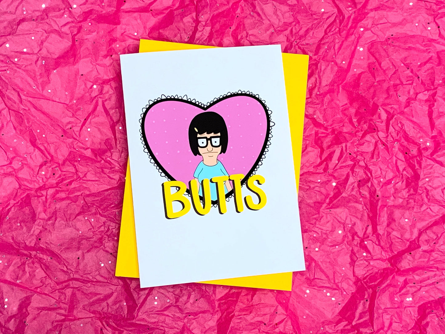 Tina Butts Bob's Burger's-Inspired Valentine's Day Card by StoneDonut Design