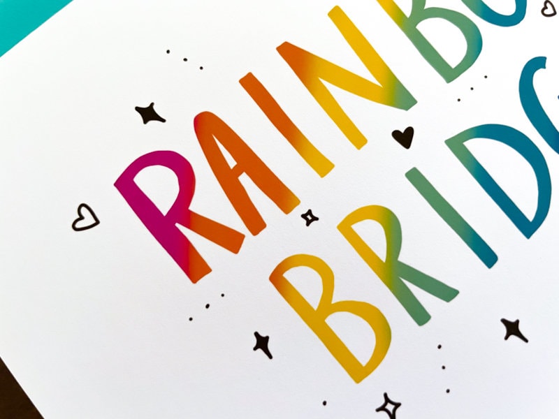 Rainbow Bridge Pet Loss Card by StoneDonut Design