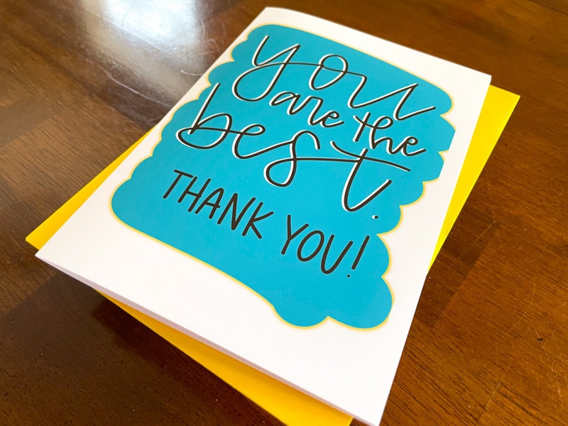 You're the Best Thank You Card by StoneDonut Design