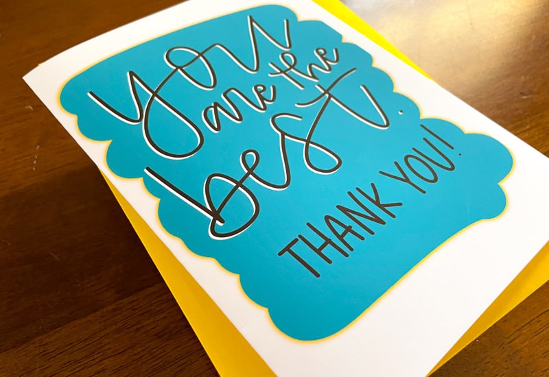 You're the Best Thank You Card by StoneDonut Design