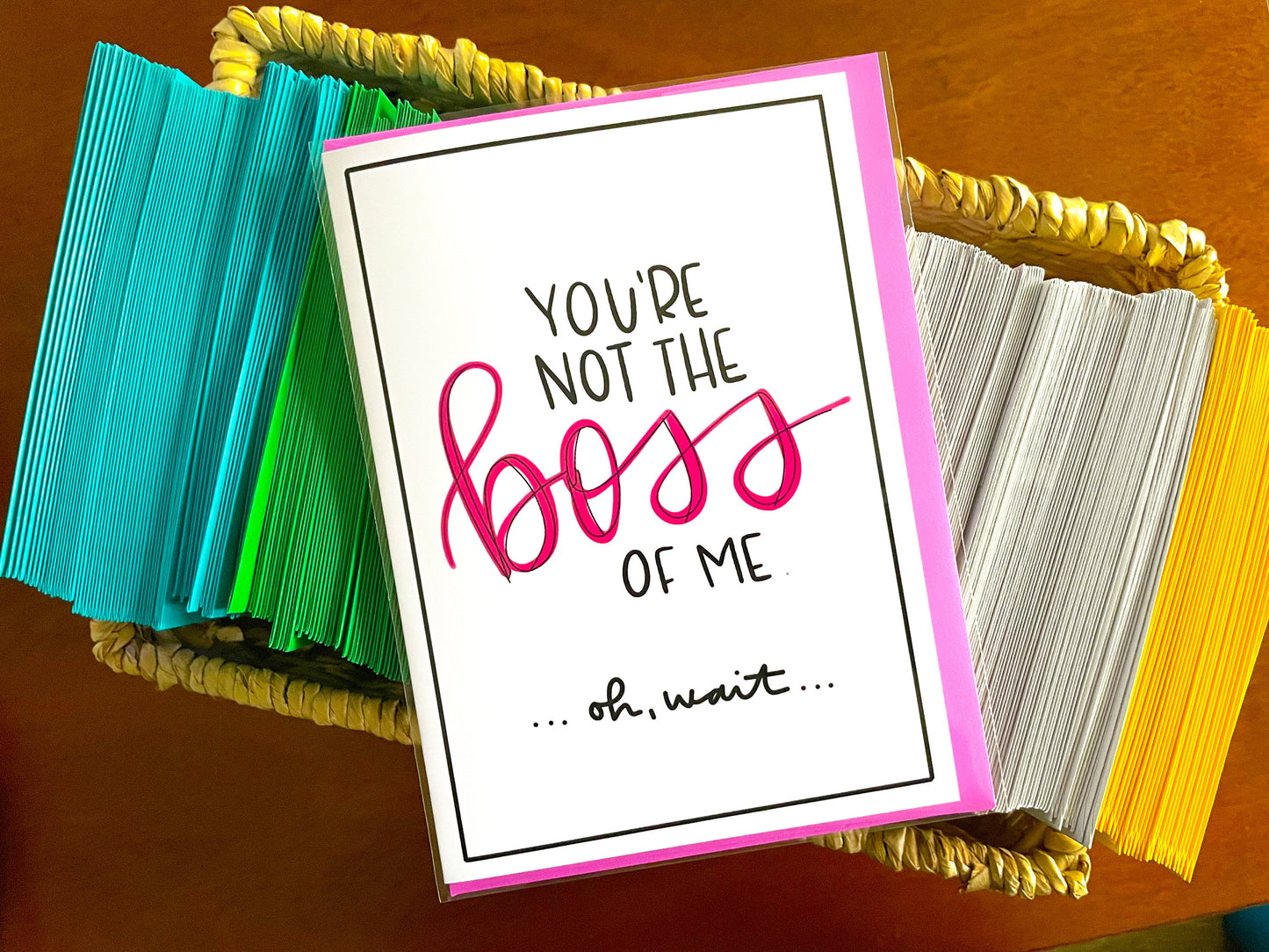 You're Not the Boss of Me Funny Boss's Day Card by StoneDonut Design