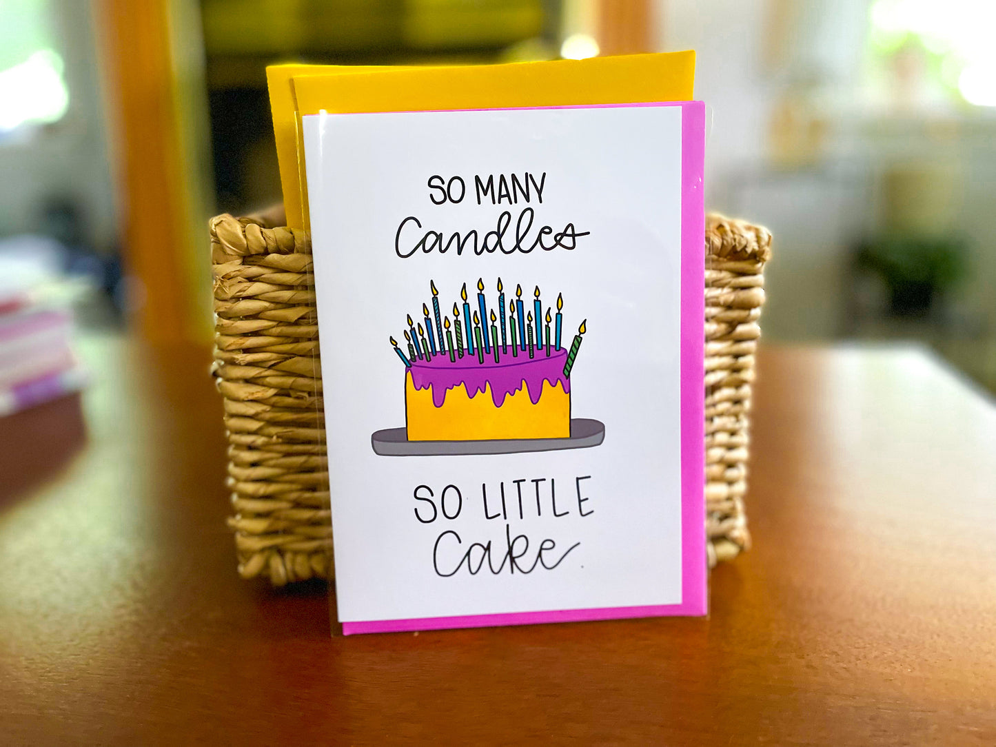 So Many Candles So Little Cake, Funny Birthday Card by StoneDonut Design